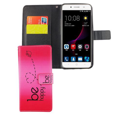 Handyh�lle Tasche f�r Handy ZTE Blade A2 Plus Be Happy Pink