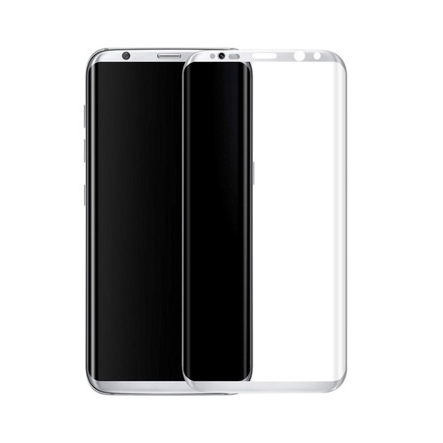 Samsung Galaxy S8 3D Panzer Glas Folie Display 9H Schutzfolie H�llen Case Silber