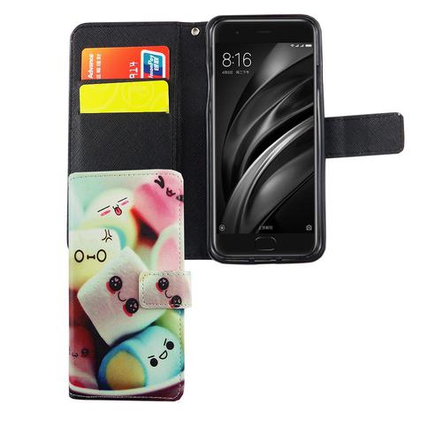 Handyh�lle Tasche f�r Handy Xiaomi Mi 6 Schriftzug Marshmallows
