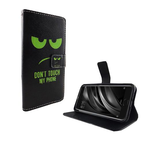 Handyh�lle Tasche f�r Handy Xiaomi Mi 6 Dont Touch My Phone Gr�n
