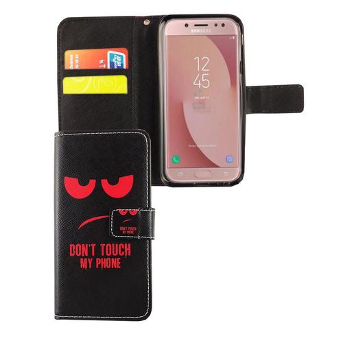 Handyh�lle Tasche f�r Handy Samsung Galaxy J5 2017 Dont Touch My Phone Rot