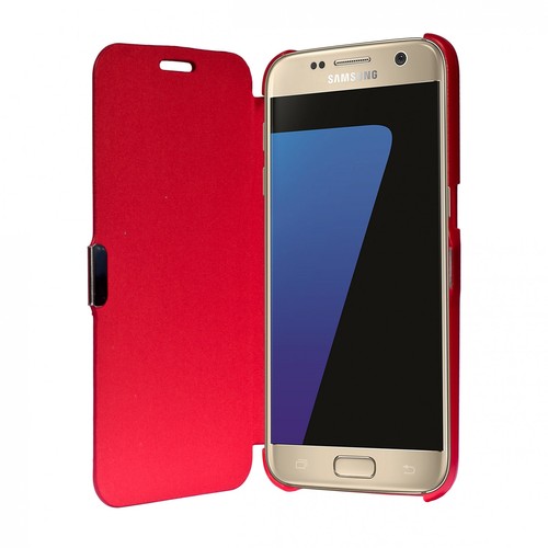 Flip Cover Schutzh�lle Case Handyh�lle Bookstyle f�r Samsung Galaxy S7 Edge Rot