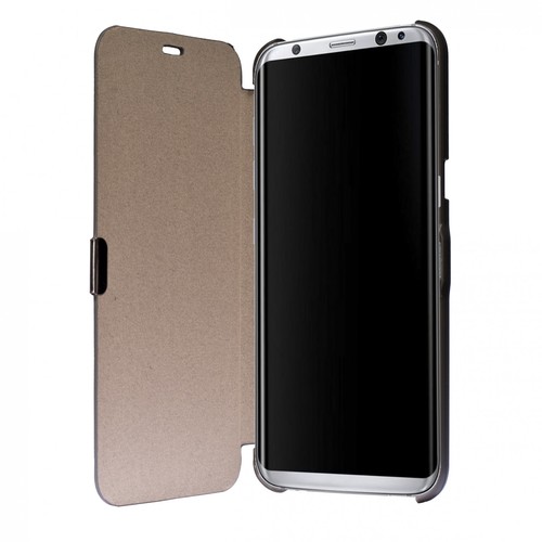 Flip Cover Schutzh�lle Case Handyh�lle Bookstyle f�r Samsung Galaxy S8+ Grau