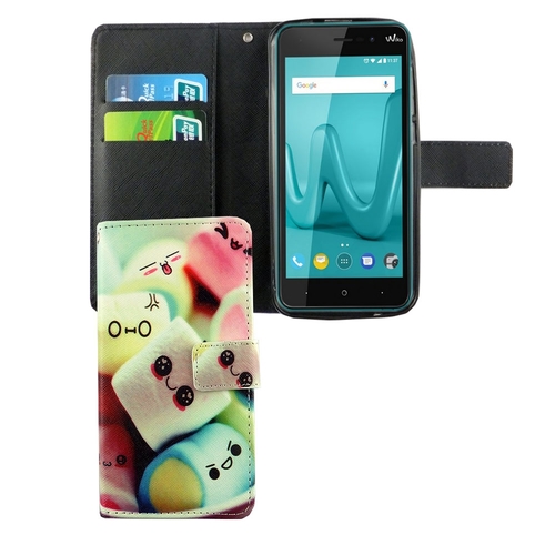 Handyh�lle Tasche f�r Wiko Lenny 4 Schriftzug Marshmallows