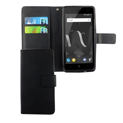 Handyh�lle Tasche f�r Wiko Jerry 2 Schwarz