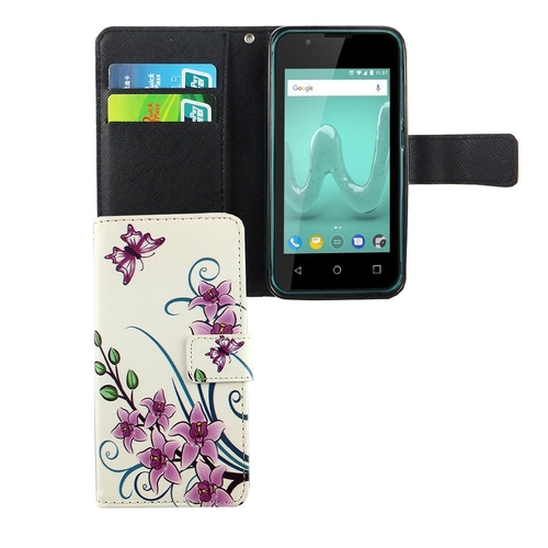 Handyh�lle Tasche f�r Wiko Sunny 2 Lotusblume
