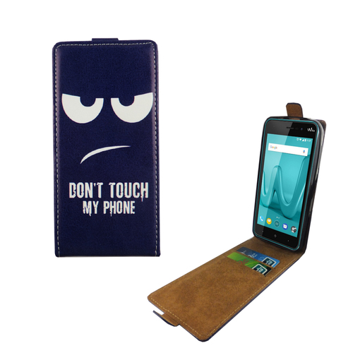 Handyh�lle Tasche Flip f�r Wiko Lenny 4 Dont Touch my Phone