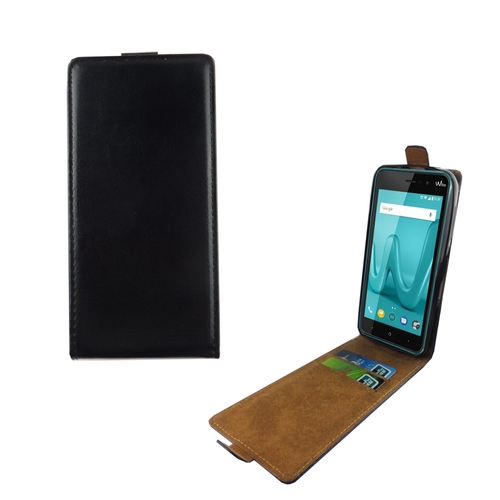 Handyh�lle Tasche Flip f�r Wiko Lenny 4 Schwarz