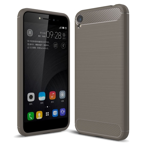 Asus Zenfone Live ZB501KL TPU Case Carbon Fiber Optik Brushed Schutz H�lle Grau