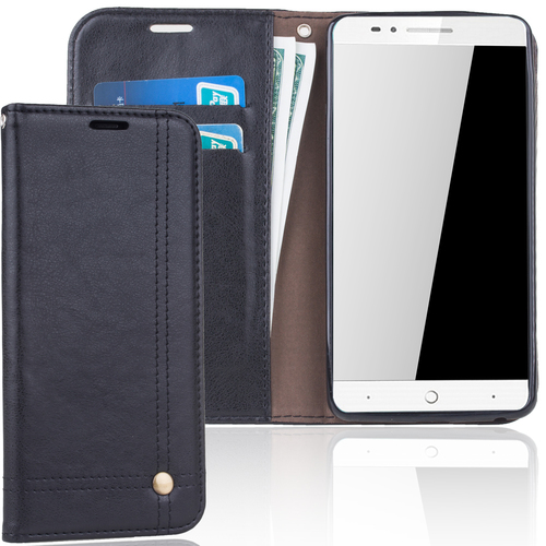 Handy H�lle Schutz Tasche f�r ZTE Blade L7 Cover Wallet Etui Schwarz