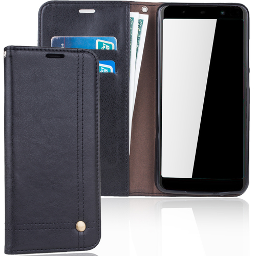 Handy H�lle Schutz Tasche f�r Wiko Lenny 5 Cover Wallet Etui Schwarz