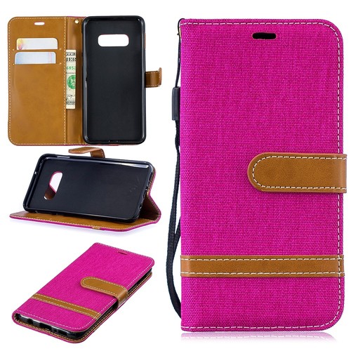 Samsung Galaxy S10e Handy H�lle Schutz-Tasche Case Cover Kartenfach Etui Wallet Pink