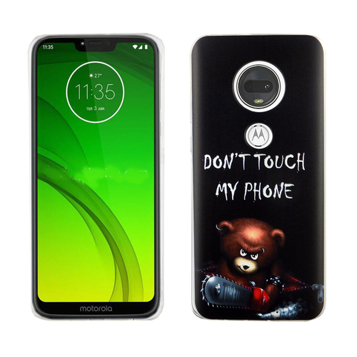 Motorola Moto G7 K�nig Design Handy H�lle Schutz-Case Cover Bumper Dont Touch My Phone B�r