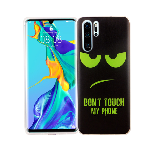 Huawei P30 Pro K�nig Design Handy H�lle Schutz-Case Cover Bumper Dont Touch My Phone Gr�n