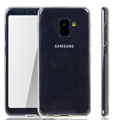 Samsung Galaxy A8 Plus 2018 H�lle Case 360 Handy Schutz Tasche Cover Full TPU Etui Transparent