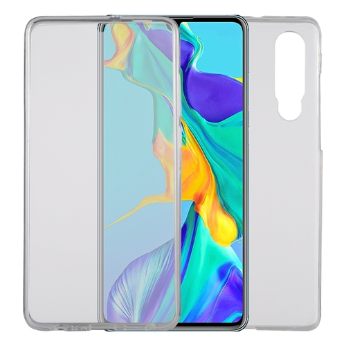 Huawei P30 H�lle Case 360 Handy Schutz Tasche Cover Full TPU Etui Transparent