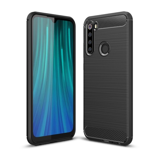 Xiaomi Redmi Note 8 TPU Case Carbon Fiber Optik Brushed Schutz H�lle Grau