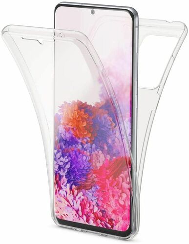Samsung Galaxy S20 Ultra H�lle Case 360 Handy Schutz Tasche Cover Full TPU Etui Transparent