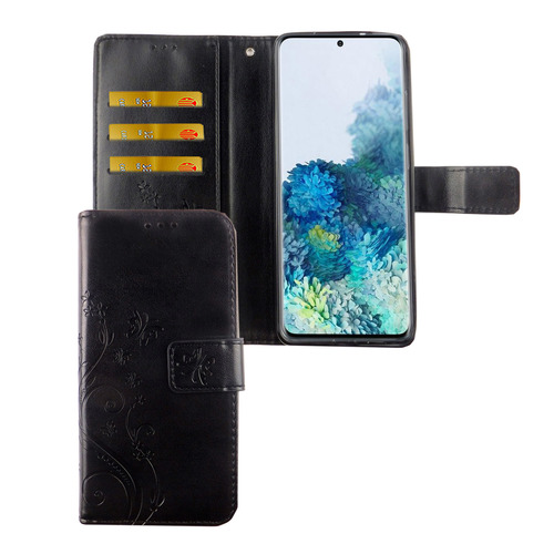 Samsung Galaxy S20 Plus Handy H�lle Schutz-Tasche Cover Flip-Case Kartenfach Schwarz