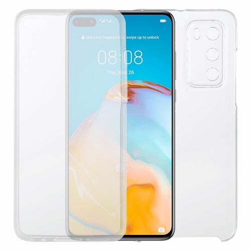 Huawei P40 H�lle Case 360 Handy Schutz Tasche Cover Full TPU Etui Transparent
