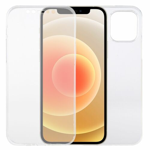 Apple iPhone 12 / 12 Pro H�lle Case 360 Handy Schutz Tasche Cover Full TPU Etui Transparent