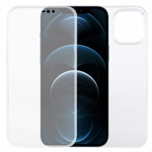 Apple iPhone 12 Pro Max H�lle Case 360 Handy Schutz Tasche Cover Full TPU Etui Transparent