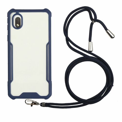 Handykette f�r Samsung Galaxy A01 Core H�lle Cover mit Band zum umh�ngen Kordel Blau