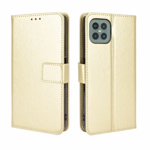 Cubot C30 Tasche Handy H�lle Schutz-Cover Flip-Case mit Kartenfach Gold