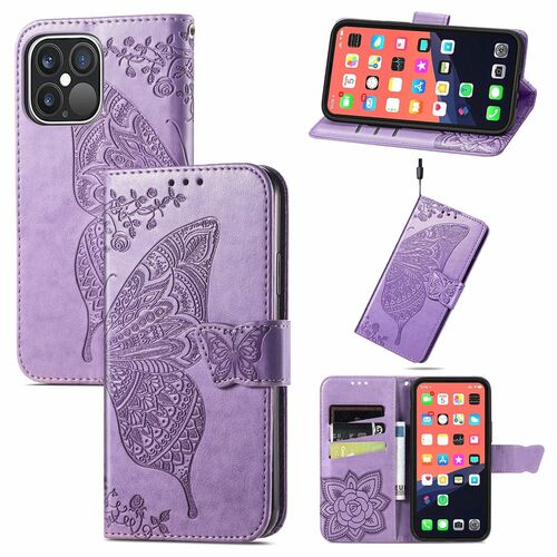 Apple iPhone 13 Pro Handyh�lle Schutztasche Case Cover Klapptasche Violett