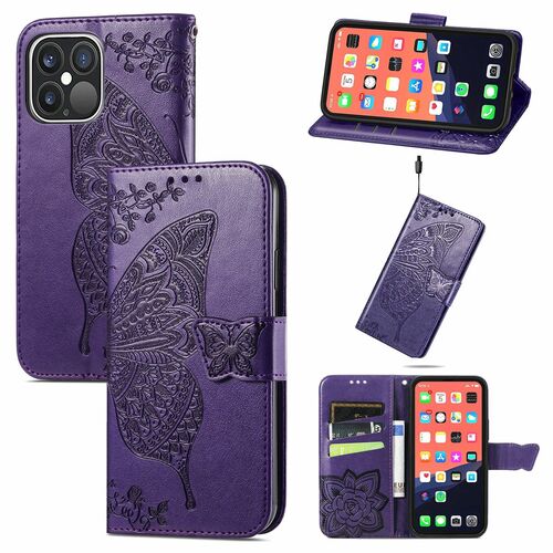 Apple iPhone 13 Pro Handyh�lle Schutztasche Case Cover Klapptasche Violett