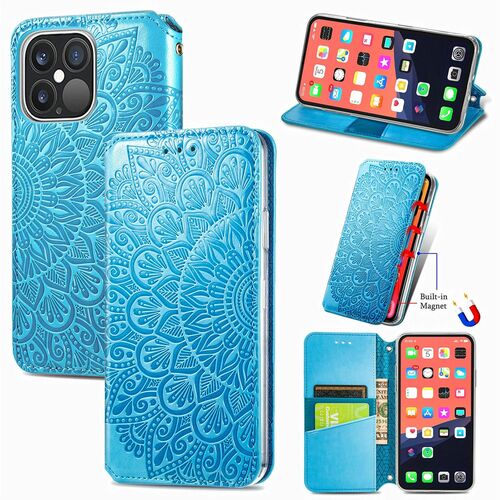 Apple iPhone 13 Pro Handyh�lle Schutztasche Case Cover Klapptasche Blau