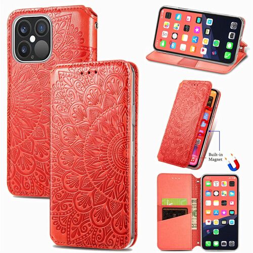 Apple iPhone 13 Pro Max Handyh�lle Schutztasche Case Cover Klapptasche Rot
