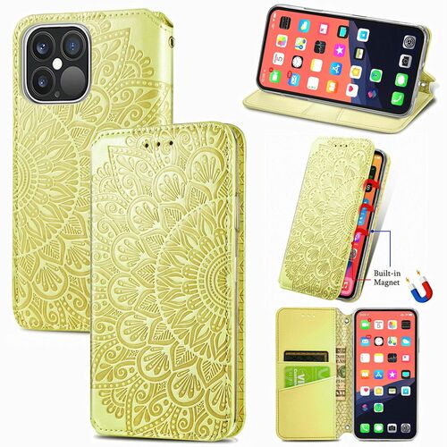 Apple iPhone 13 Pro Max Handyh�lle Schutztasche Case Cover Klapptasche Gelb