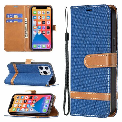 Apple iPhone 13 Pro Max Handyh�lle Schutztasche Case Cover Klapptasche Blau