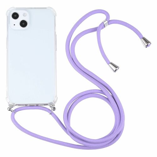 Apple iPhone 13 mini Handykette Cover H�lle mit Band zum umh�ngen Kordel Violett