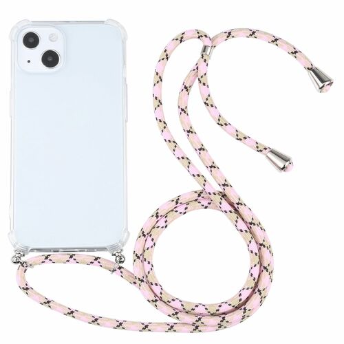 Apple iPhone 13 mini Handykette Cover Hlle mit Band zum umhngen Kordel Rosa