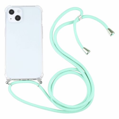 Apple iPhone 13 Handykette Cover H�lle mit Band zum umh�ngen Kordel Gr�n
