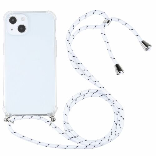 Apple iPhone 13 Handykette Cover H�lle mit Band zum umh�ngen Kordel Wei�