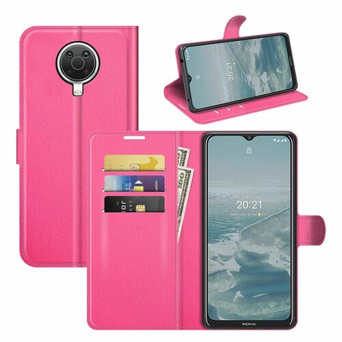 Nokia G10 / G20 Handyh�lle Schutztasche Wallet Cover 360 Case Etuis Rosa