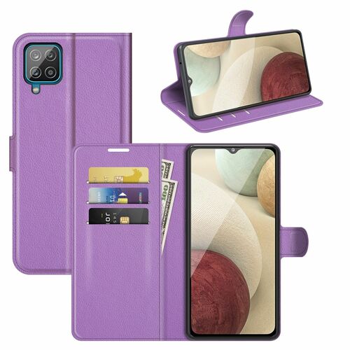 Samsung Galaxy A22 4G Handyh�lle Schutztasche Wallet Cover 360 Case Etuis Violett