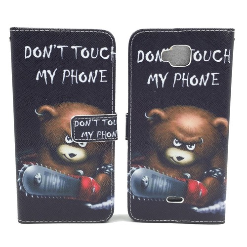 Handyh�lle Tasche f�r Handy Wiko Slide  Schriftzug B�r mit Kettens�ge