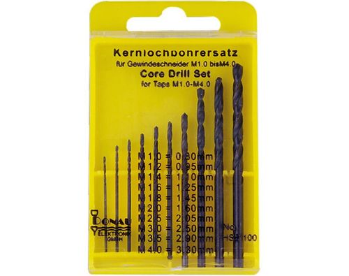 HSS Kernlochbohrer Set 10-tlg. f�r M1 - M4
