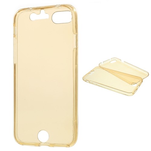 Crystal Case H�lle f�r Apple iPhone 8 Gold Rahmen Full Body
