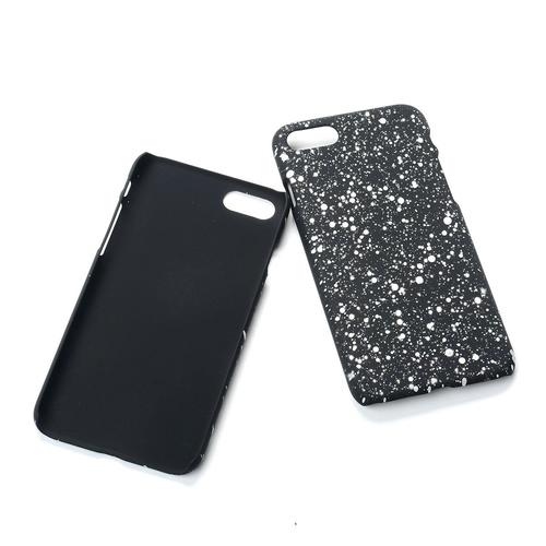 Handy H�lle Schutz Case Bumper Schale f�r Apple iPhone 8 3D Sterne Wei�