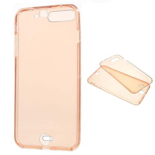 Crystal Case H�lle f�r Apple iPhone 8 Plus Pink Rahmen Full Body
