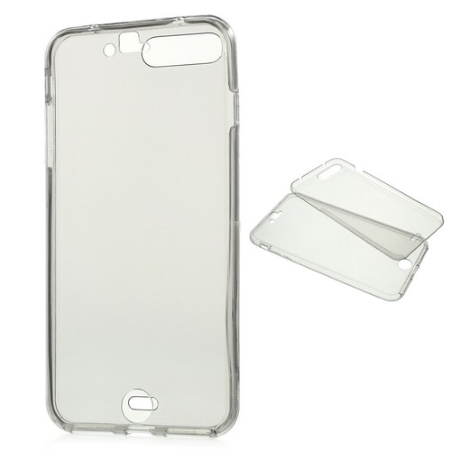Crystal Case H�lle f�r Apple iPhone 8 Plus Grau Rahmen Full Body