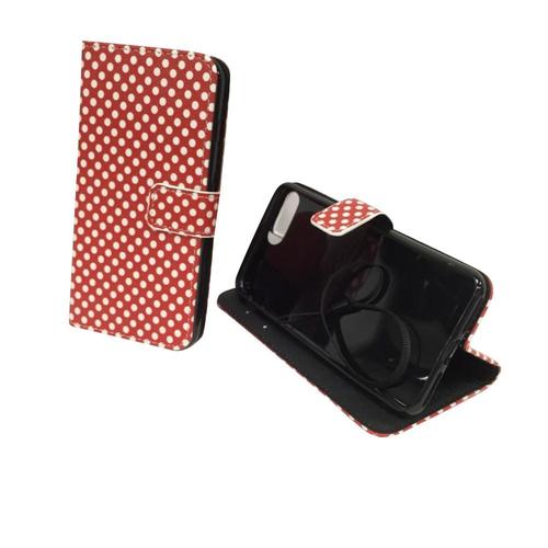 Handyh�lle Tasche f�r Handy Apple iPhone 8 Plus Polka Dot Rot