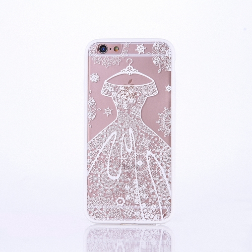 Handy H�lle Mandala f�r Apple iPhone 8 Plus Design Case Schutzh�lle Motiv Kleid Cover Tasche Bumper Wei�