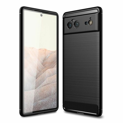 Google Pixel 6 Pro TPU Case Carbon Fiber Optik Brushed Schutz H�lle Cover 