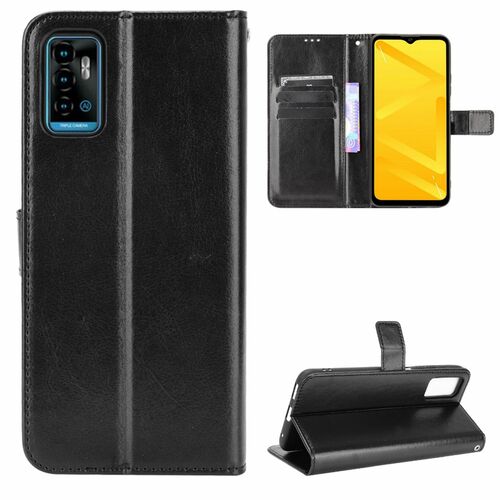 Handyh�lle f�r ZTE Blade A71 Schutztasche Wallet Cover 360 Case Etuis Schwarz 